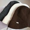 Japanese Style Artistic Autumn and Winter Warm Knitted Pile Hat  Loose Face Covering Woolen Hat for Women