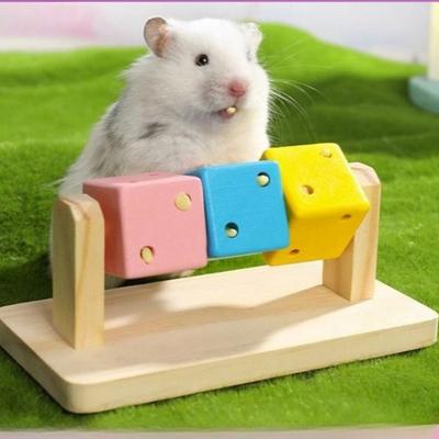 Hamster Diversão Cubo de Rubik Brinquedos de Madeira Produtos Molares Ninho Urso Dourado Brinquedos de Madeira Madeira Maciça Cor Madeira Sólida