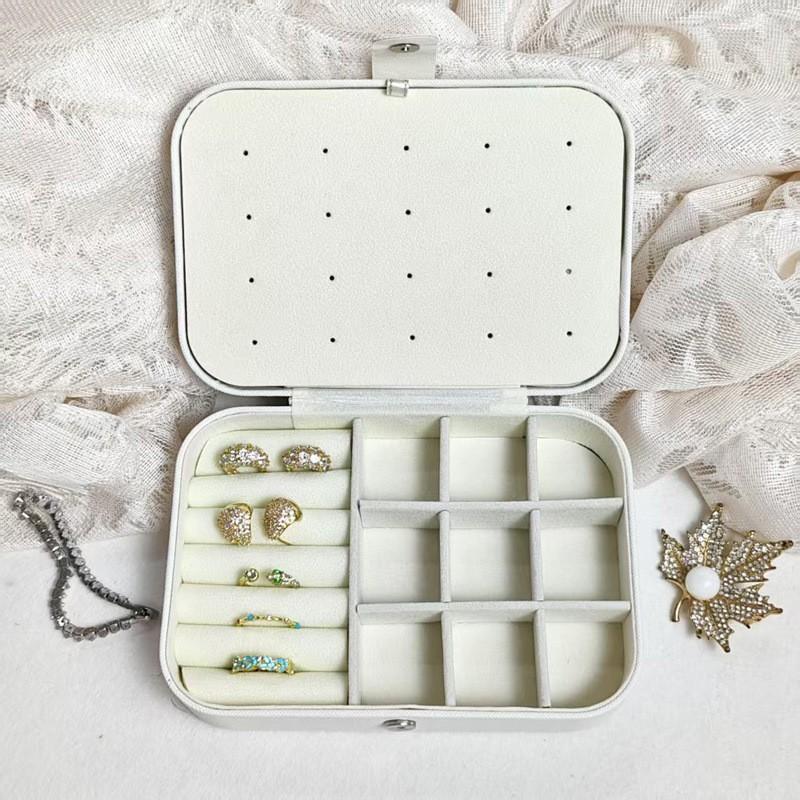 Portable Jewelry Storage Box Travel Small High-end Exquisite Large-capacity Earrings Ring Antioxidant Jewelry Box
