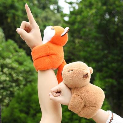 Cartoon Capybara Panda Husky Pang Armband Griff Plüschtier Puppe Kinder Handgelenk Hand Kreis Puppe Anhänger