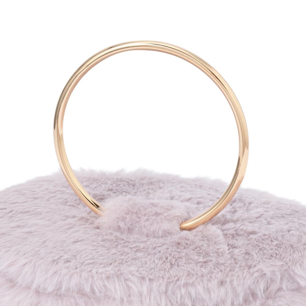 Franc Franc Eco Fur Vanity Pouch Pink