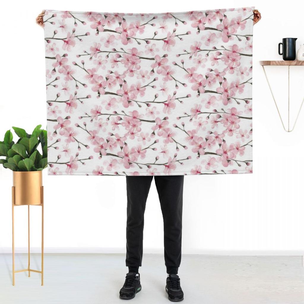 Cherry Blossom Watercolor Art By Magenta Rose Designs Throw Blanket Luxury St Giant Sofa For Baby Soft Big Blankets