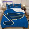 St. Louis Blues Pattern Bedding Quilt Set Quilt Cover Pillowcase Home Decoration Birthday Gift (1 * duvet cover + 2 * pillowcase, without core)