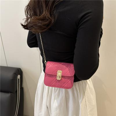 Premium Mini Bag Women's 2025 Summer New Diamond Chain Small Square Bag Fashionable Versatile Shoulder Messenger Bag