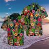 Camisas Hawaianas Transpirables Sueltas con Estampado 3D Modernas Geniales de Moda Tops para Fiesta en la Playa Mangas Cortas Verano para Hombre