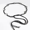 Style Bohemian Metal Decor Knot Design Women Casual Woven Belt For Daily