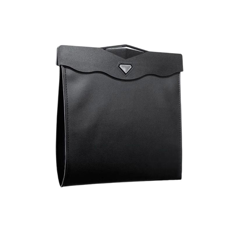Car Garbage Bag Magnetic Car Trash Bin Reusable Can Trash with LED for Vehicles