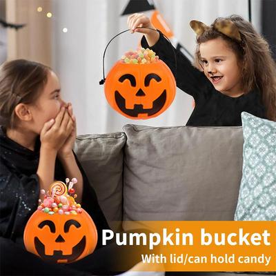 Halloween Kürbis Eimer Süßigkeiteneimer Trick or Treat Sammeltasche Mini Korb für Partygeschenke, Heimdeko Geschenk Requisiten