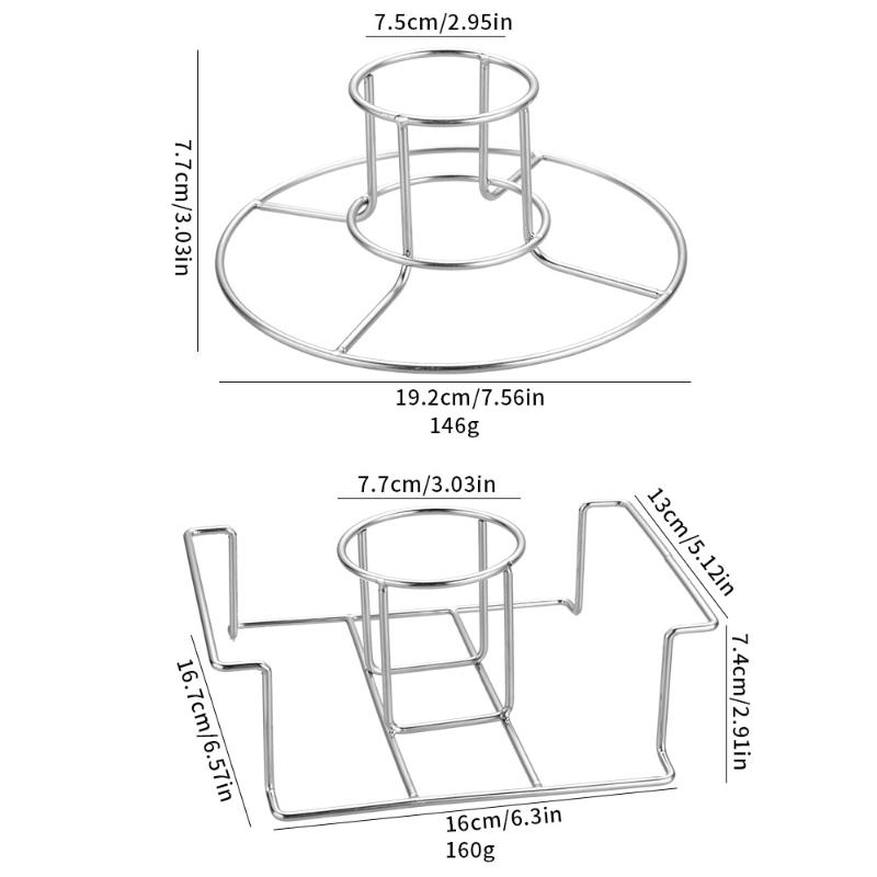 Chicken Roaster Rack Non-Stick Food Grade Stainless Steel Vertical Chicken Holder Barbecue Cooking Pans Kitchen Accessories