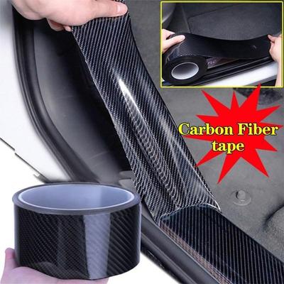 5d destaque carro auto-adesivo de fibra de carbono barra de colisão limiar antiderrapante cinta proteção do carro adesivo fita de fibra de carbono