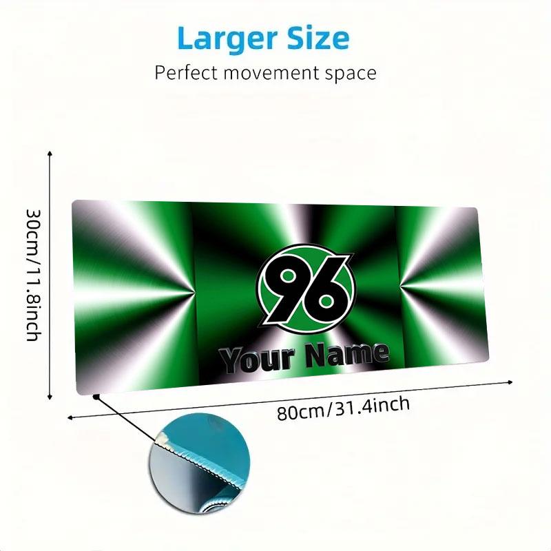 Hannover 96 Custom Name Large Size Mouse Pad Large Gaming Table Cushion Non-slip Laptop Tablet Big Mousepad XXL Mat Mini PC Playmat With Lock edge