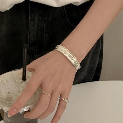 Women's Summer Matte Simple Bangle Open Bracelet