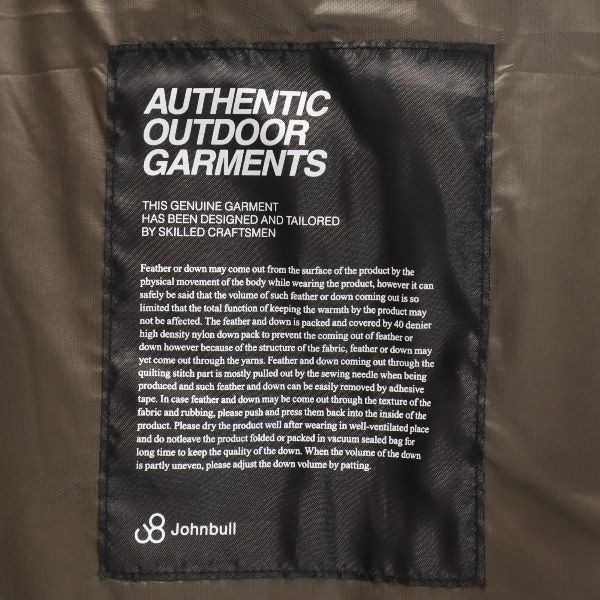 Unused Johnbull Denier Nylon Loom Down Vest M Camel PERMAWARM Men's Used