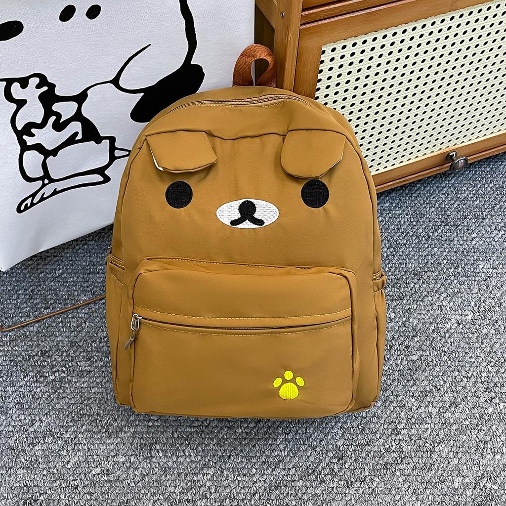 ins bear backpack cute and lightweight Japanese student schoolbag childlike versatile soft girl casual backpack