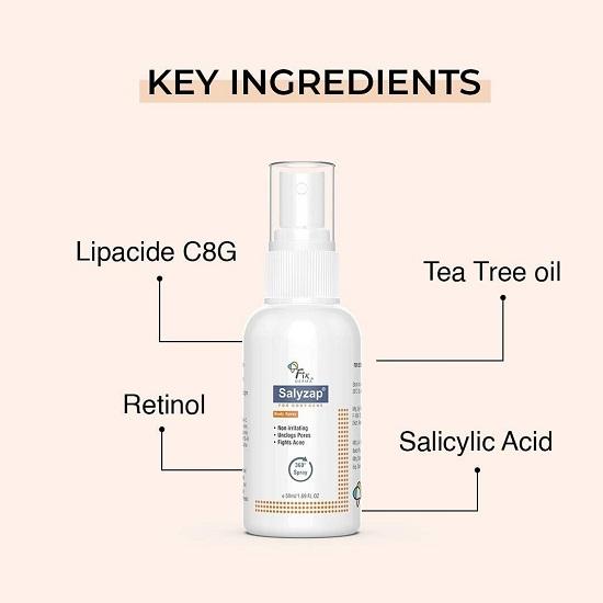 Fixderma Salyzap Body Acne Spray For Back, Shoulders, Neck & Chest Acne 50ml