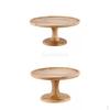 2Packs Nordic Round Wooden Cake Stand Fruit Plate Tray Cupcake