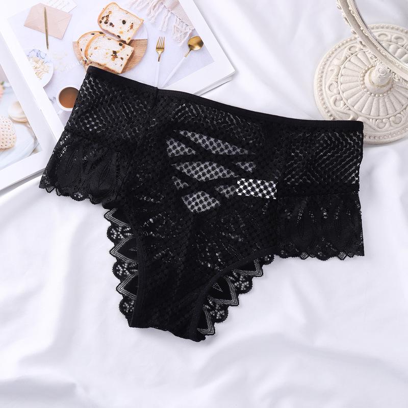 High Waist Tummy Control Lace Panties with Criss-Cross Straps - Sexy Plus Size Triangle Design