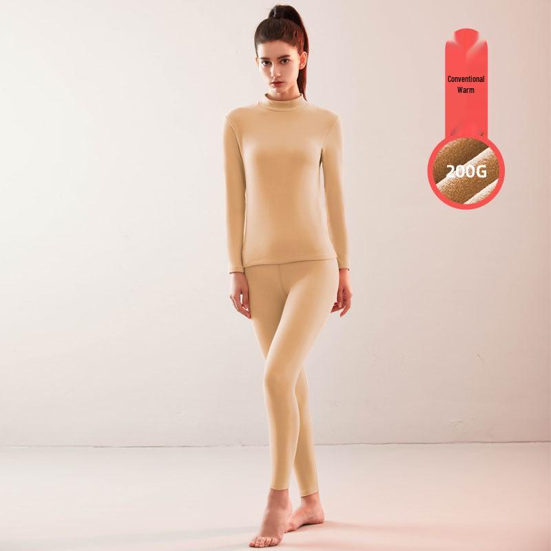 Women's Ultra-Thin Thermal Underwear Set: Skin Care Top & Bottoms for Autumn/Winter