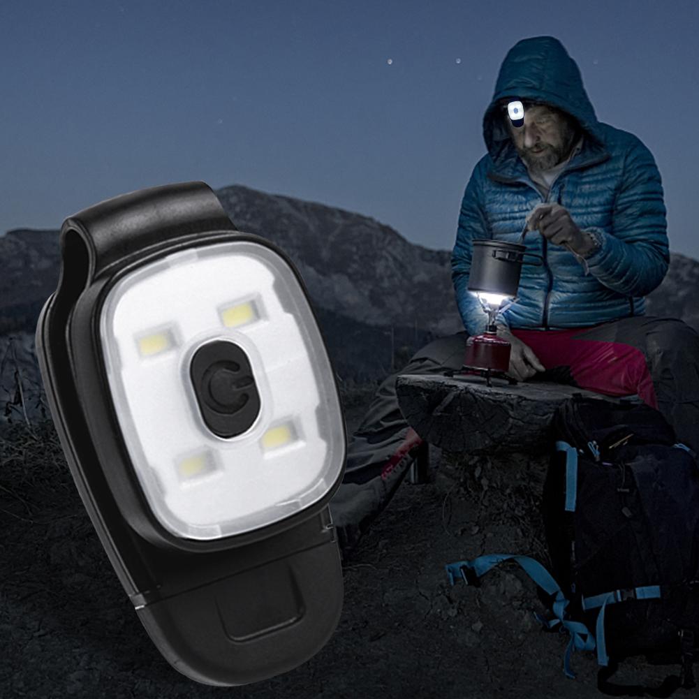 2-10PCS LED Clip Flashlight USB Charging LED Running Lights Multifunction Lightweight Warning Lights for Night Walking Fishing