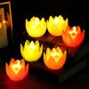 Festival Decoration Led Electronic Lamp Lotus Candle Lamp Buddhist Hall Lanterns Wishing Lamp
