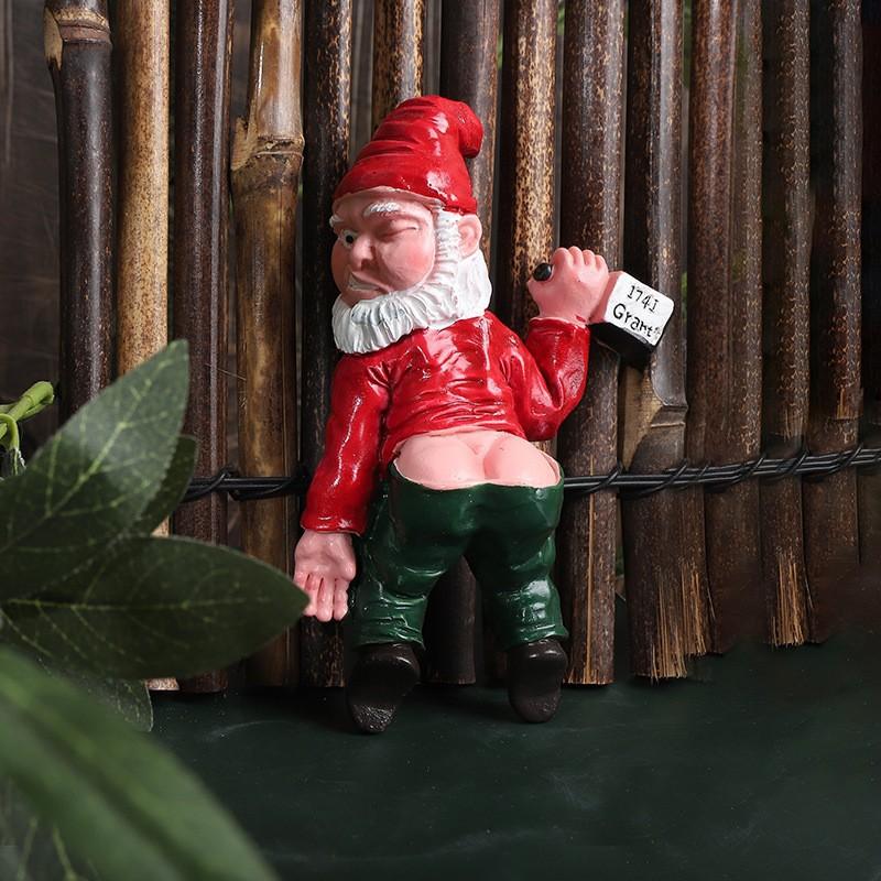 Dwarf resin crafts ornaments parody drunken garden gnome micro landscape decoration statue accessories