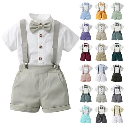 Children Boys Summer Short-Sleeved Shirts  And Shorts  Casual Two Piece
