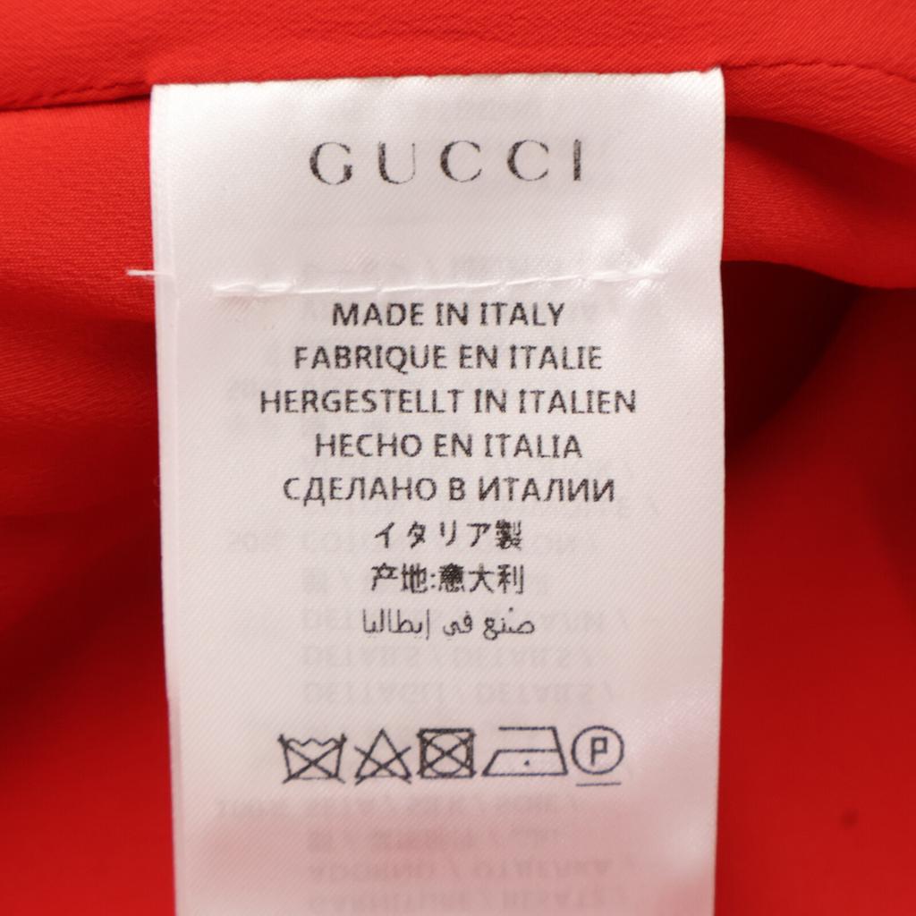 Gucci 482665 17 Years Red Pearl Button Collarless Jacket Jacket 38 Red navyUsed