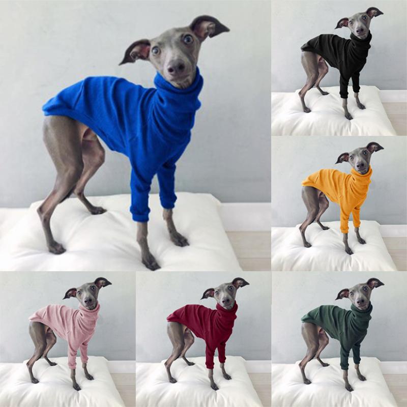 Baumwolle Rollkragen Garn Haustier Hund Kleidung Zweibeiner Greyhound Whippet Dobermann Jacke Komfort Pyjama Frühling Sommer Haustier Mantel 5XL