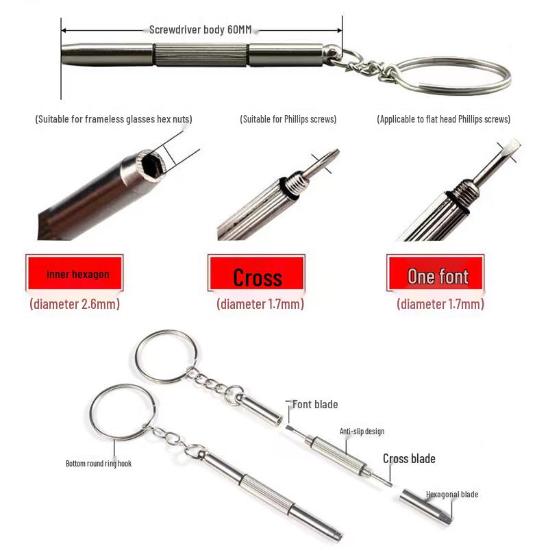 

Jiuli 6-Piece Precision Screwdriver Set for Watches, Clocks, and Eyeglasses