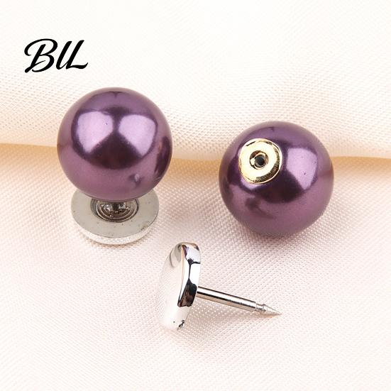 Neckline Fixation Clips 5Pcs Fake Pearl Buttons for Clothing, Removable Decorative Brooch Pins, No Invisible Clothing Fasteners Sew Safety Pins Shirt