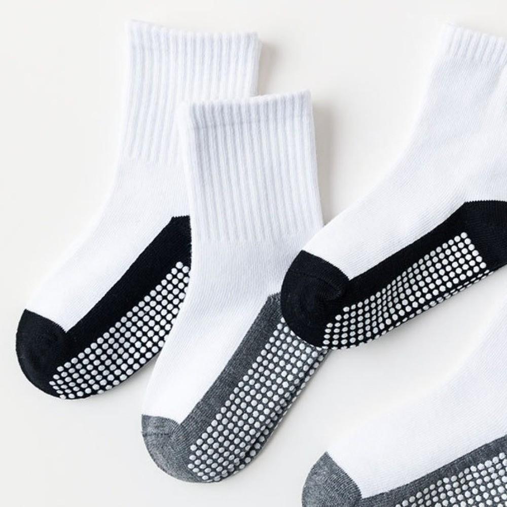 5 par Halkfria Greppstrumpor för Barn Anti-Halkstrumpor Student Sportstrumpor med Grepp för Pojkar Flickor