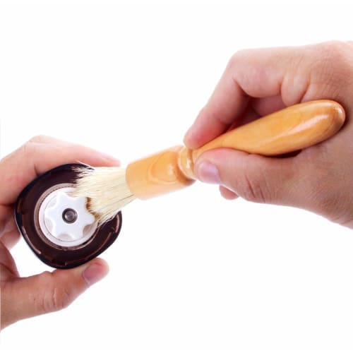 Espresso Mill Brush, Cleaning Brush for Coffee Grinder, Wooden Handle, Stiff Bristles, Convenient Cleaning