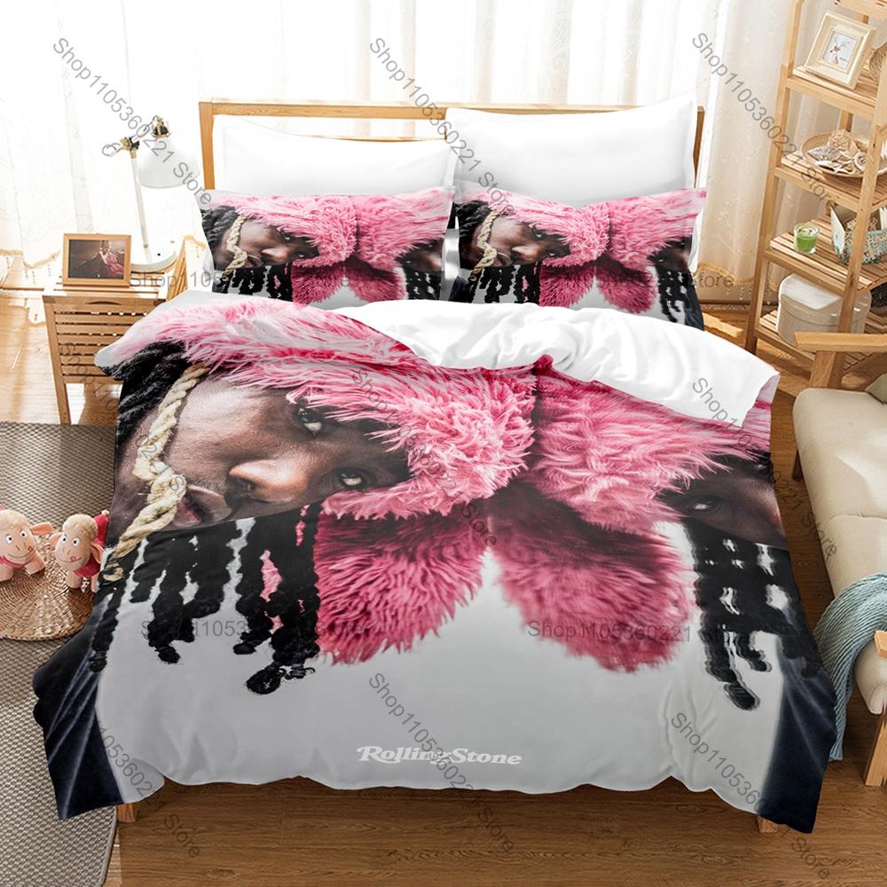 OsamaSon Fan Merch Duvet Cover + 2 Pillowcases, Stylish Art Print Bedding for Rap Music Lovers Collection