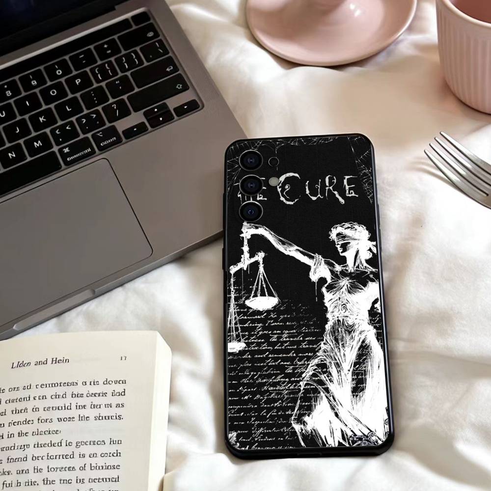 G-Gothic Cyber Sigil Cross Phone Case For Samsung S25,24,23,22,30,21,10,9,Ultra,Plus,Lite,FE,4,5 G Soft Black Case