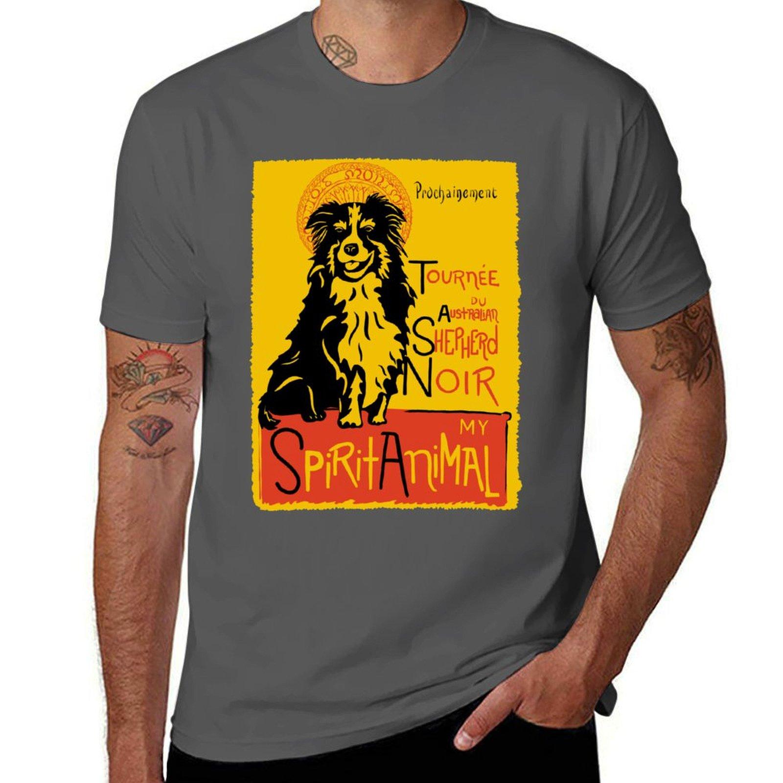 

Cute Standard Australian Shepherd Dog Art Aussie Gift T-Shirt essential t shirt t shirt man plain T-Shirt 4XL
