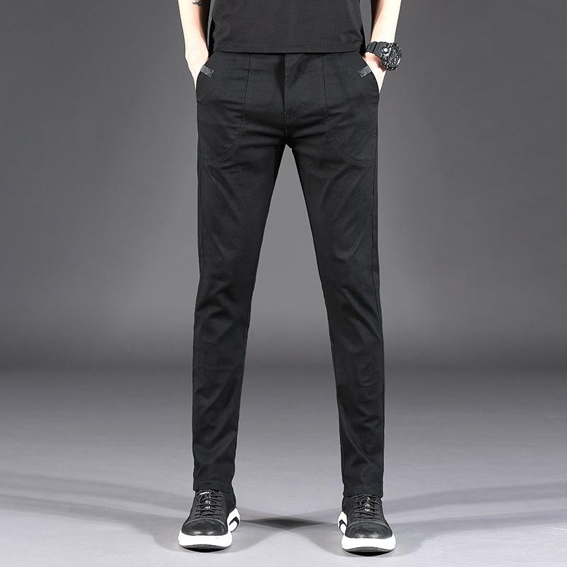 Men's casual pants summer thin trendy brand loose straight pants new men's elastic breathable sports pants