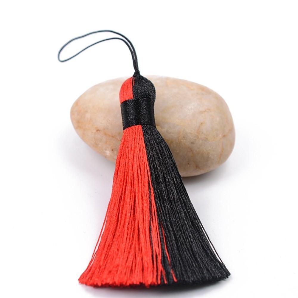 Soft Thread Fringe Tassel Charm Two-Tone Color Gradient Tassel Ornament  For Jewelry DIY