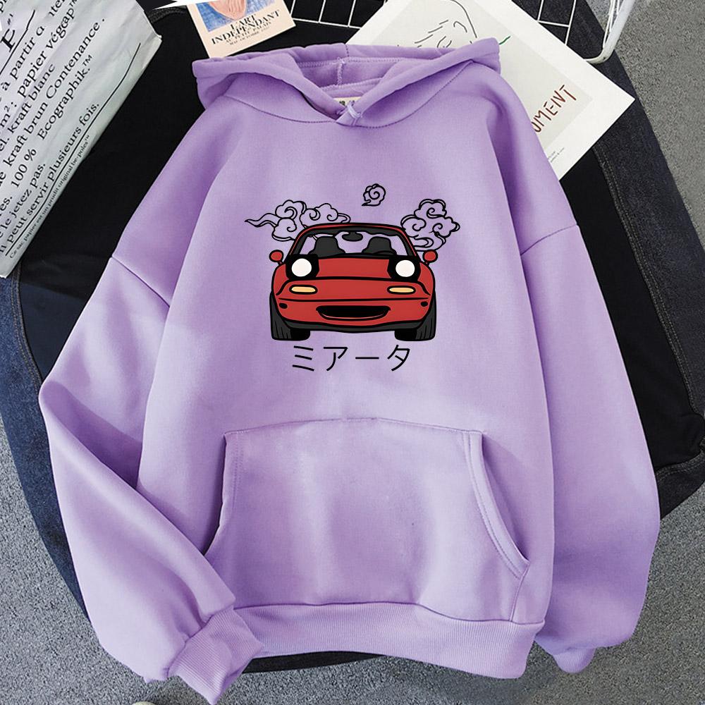 Anime Hoodie JDM Japanese Automotive Printed Hoody Women Crewneck Sweatshirts Men Long Sleeve Pullover Tops