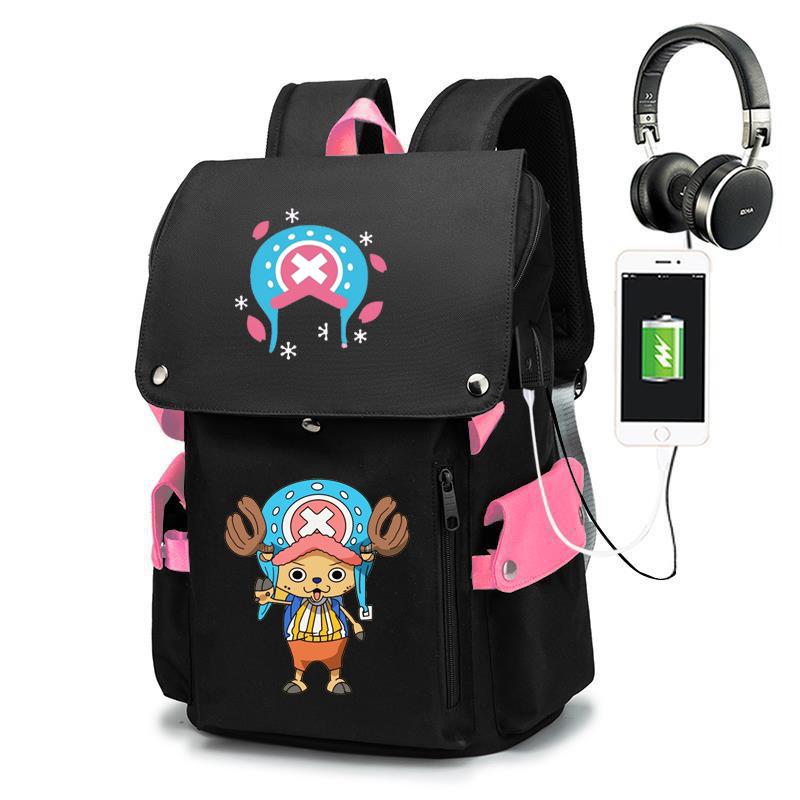 One Piece Luffy Anime Backpack: Large Capacity for Boys and Students (Elementary To High School), Korean Style