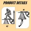 Doorbell Ornament Hanging Bell with Rope Wall Decoration Manually Shaking Garden Entry Decor