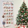 Fabric Christmas Advent Calendar 2025 with 24 Pockets Reusable Wall Hanging Bag Hanging Storage Bag for Holiday Decoration