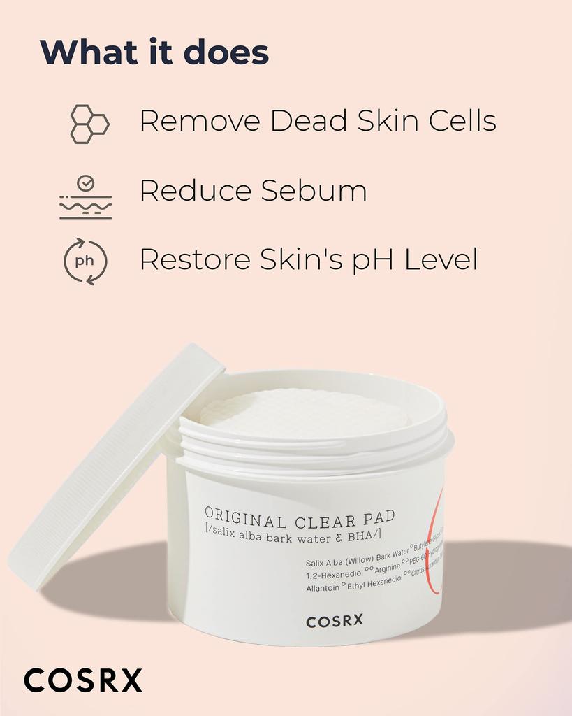 COSRX Uncle Pad Original Wipe Pad 70 Sheets COSRX One Step Original Clear Pad Exfoliating Skin Sensitive Skin Exfoliating Pad Sebum Care Irritation