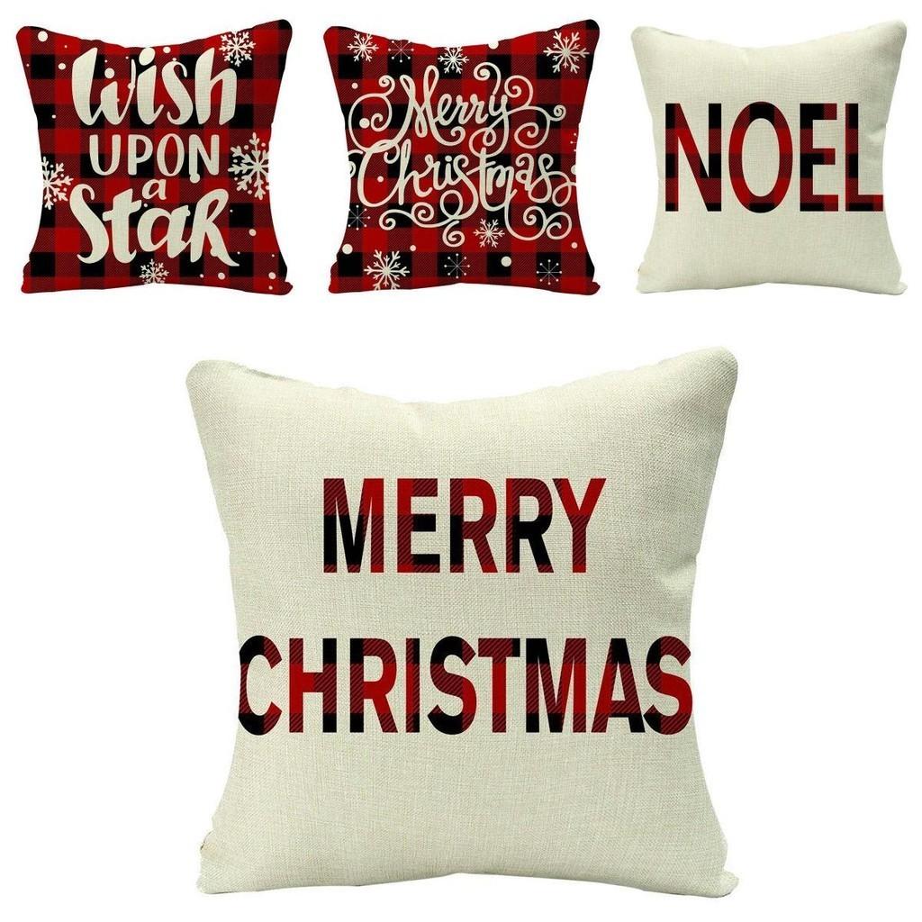 Festive Christmas Cushion Cover Featuring Adorable Reindeer And Snowflakes Design