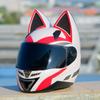 Motocross Men Helmet Women Lovely Motorcycle Helmet Original White Red Cat Helmet Casque DOT Approved Full Face Safety Helmet