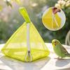 Breathable Mesh Bird Carrier Bag Large Space Anti Fly Pet Transport Cage Triangular Folding Parrot Travel Cage Four Seasons