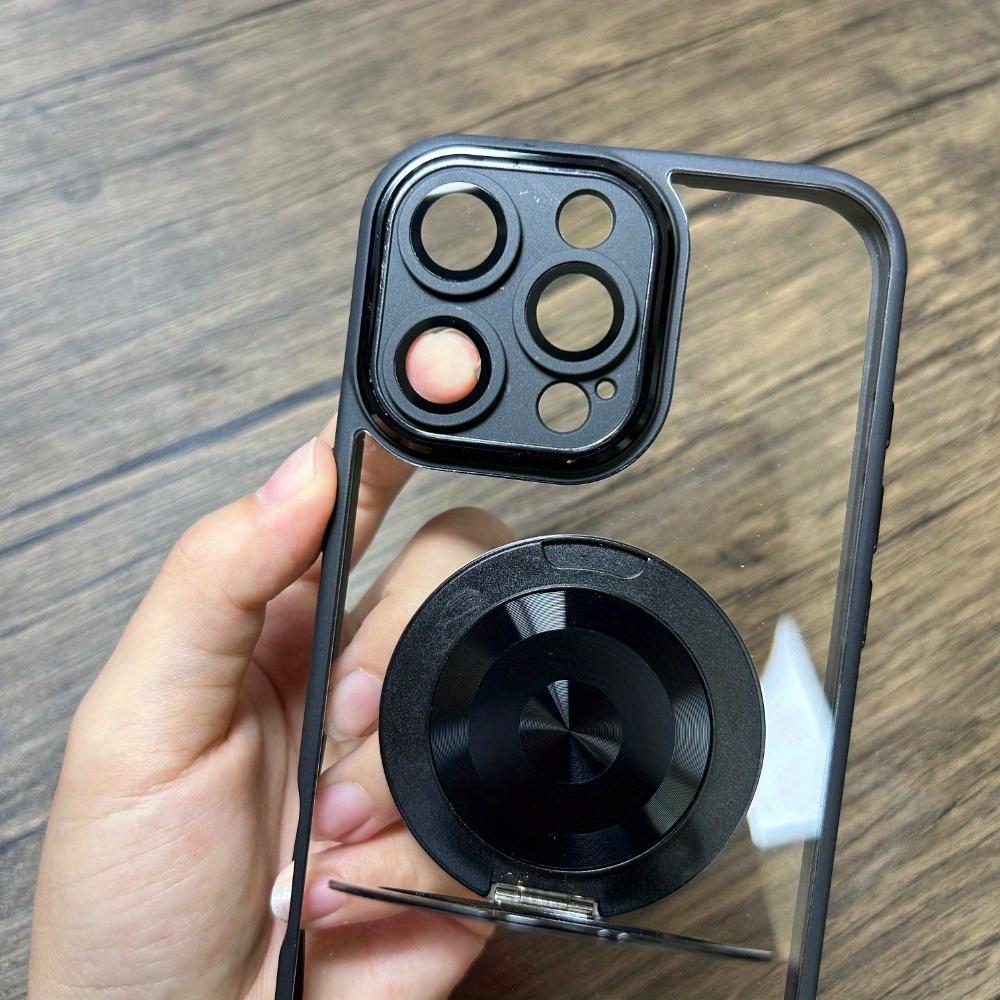 Luxuriöse magnetische Lade-Klapphülle mit versteckter Halterung für iPhone 16 15 14 13 Pro Max, All-Inclusive-Linsenschutzabdeckung