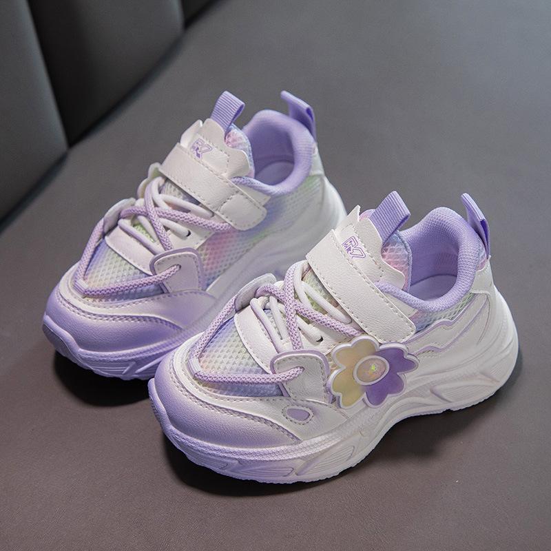 Children's Tennis Shoes Autumn New Breathable Girls Comfortable Wear-Resistant Soft Sole Sneakers