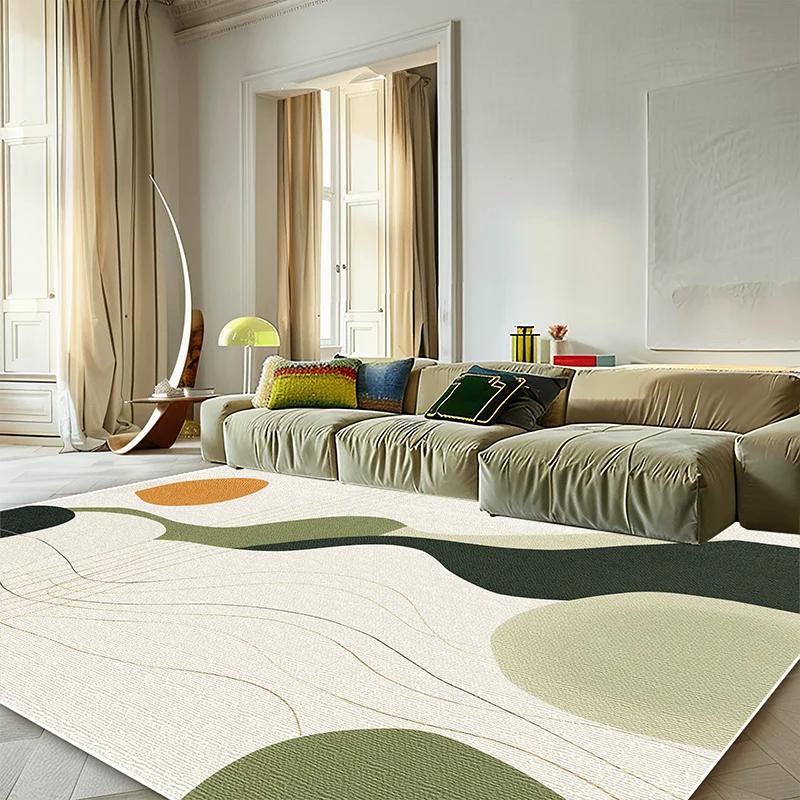 Modern Green Minimalist Carpet for Living Room 200x300 Large Area Rugs Decor Bedroom Soft Elastic Outdoor Floor Mats Washable