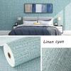 Linen Wallpaper Self-adhesive Waterproof Moisture-proof and Moldy Resistant 3D Wall Stickers Home Living Room Wall Decoration