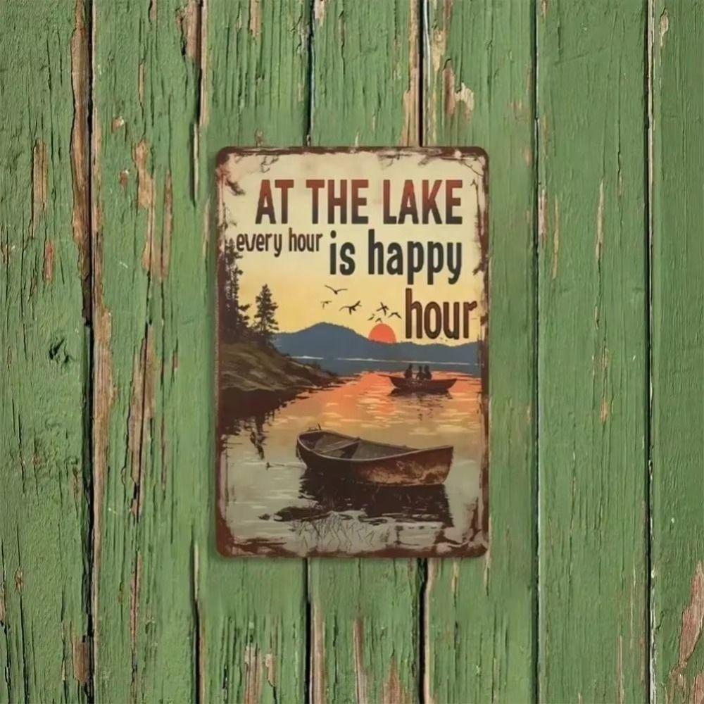 Vintage Floral Metal Wall Art Motivational Sign Home Decor